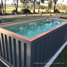 Grandview swimming pool for 20 ft  fiberglass shipping container pool with acrylic window filter heater